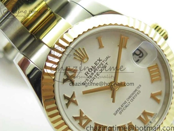 YG SS Best Dial White Oyster SS 278273 Bracelet Maker Datejust BP Edition 31mm YG on Roman 0113